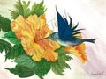 A Hummingbirds Duel - Framed - Flowers