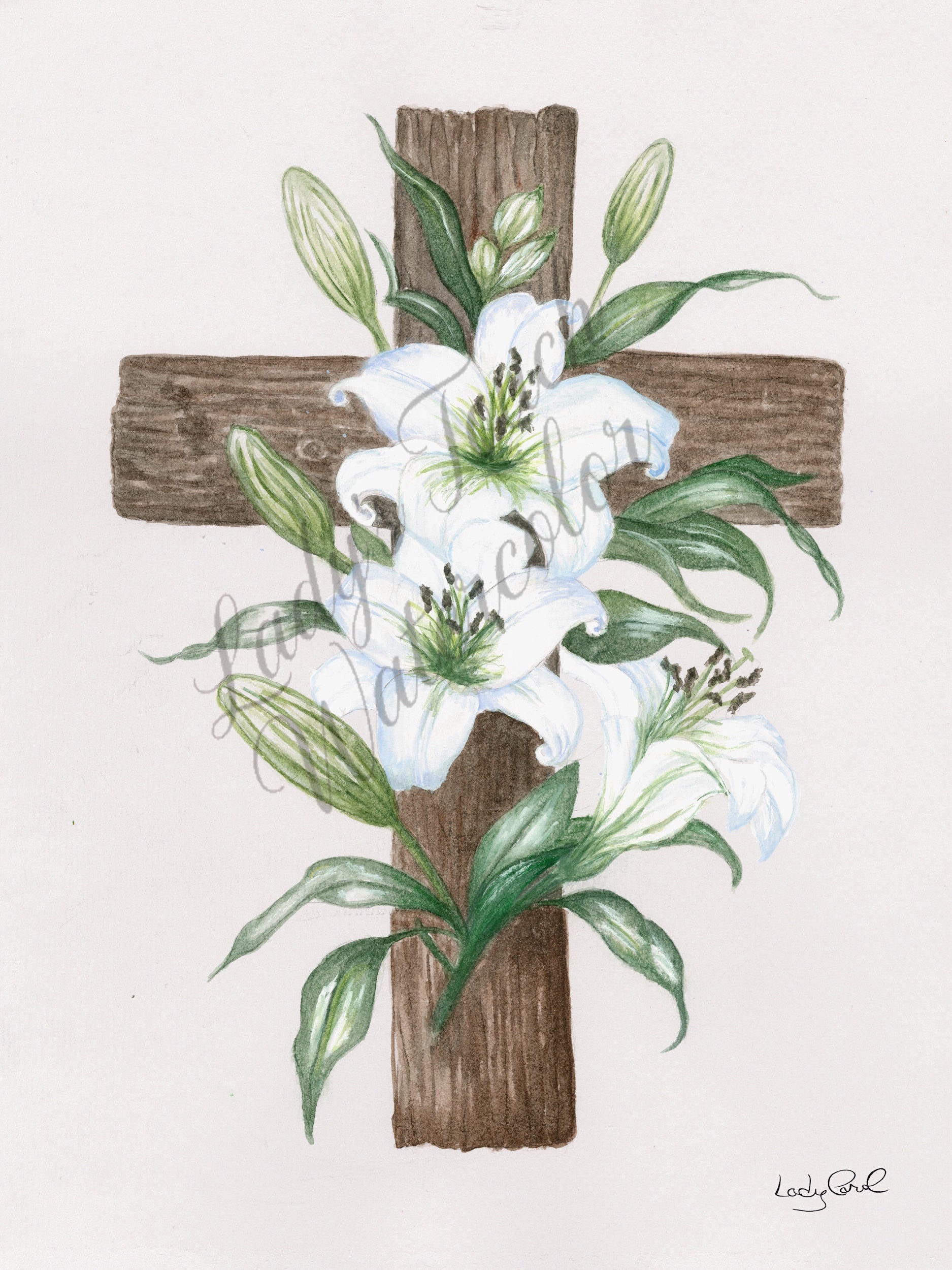 Easter Cross - Framed - Flowers