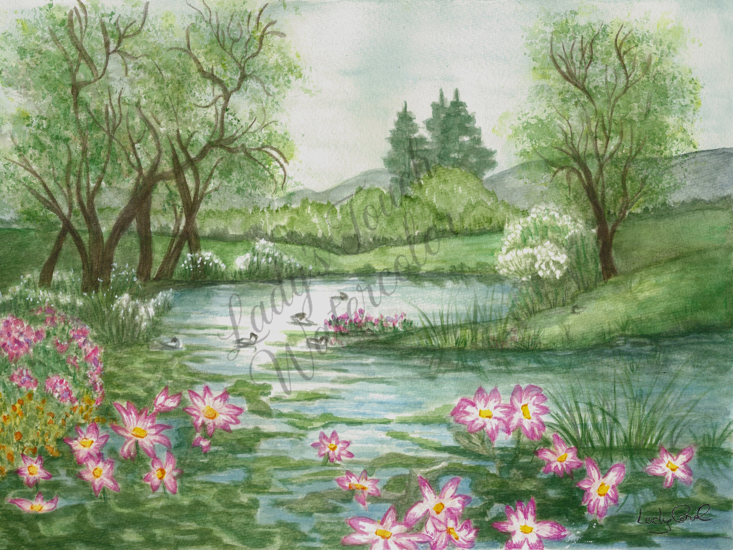 Etang Aux Canards - Framed - Scenery