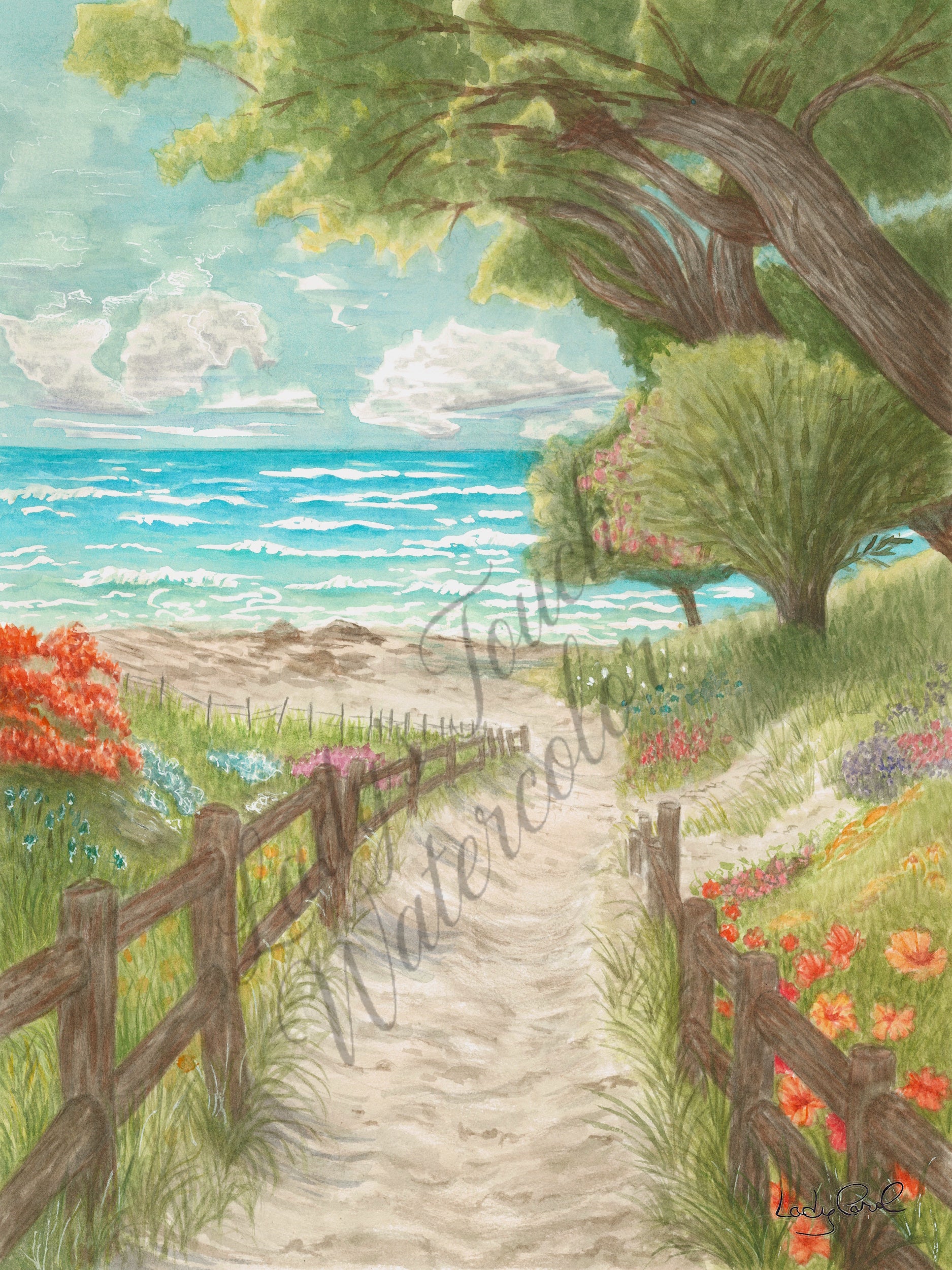 Sendaro A La Playa - Framed - Scenery
