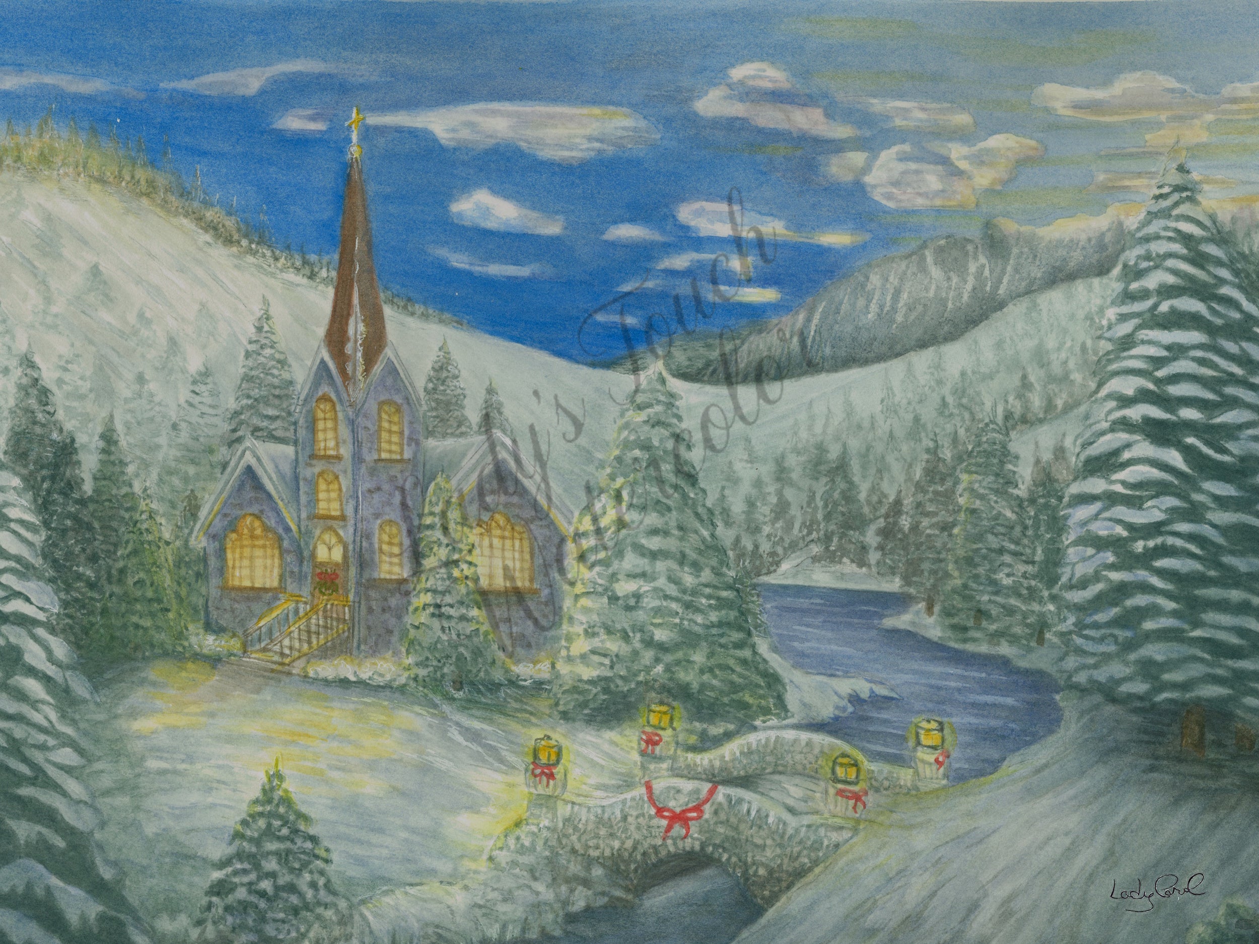 Christmas Service - Framed - Scenery