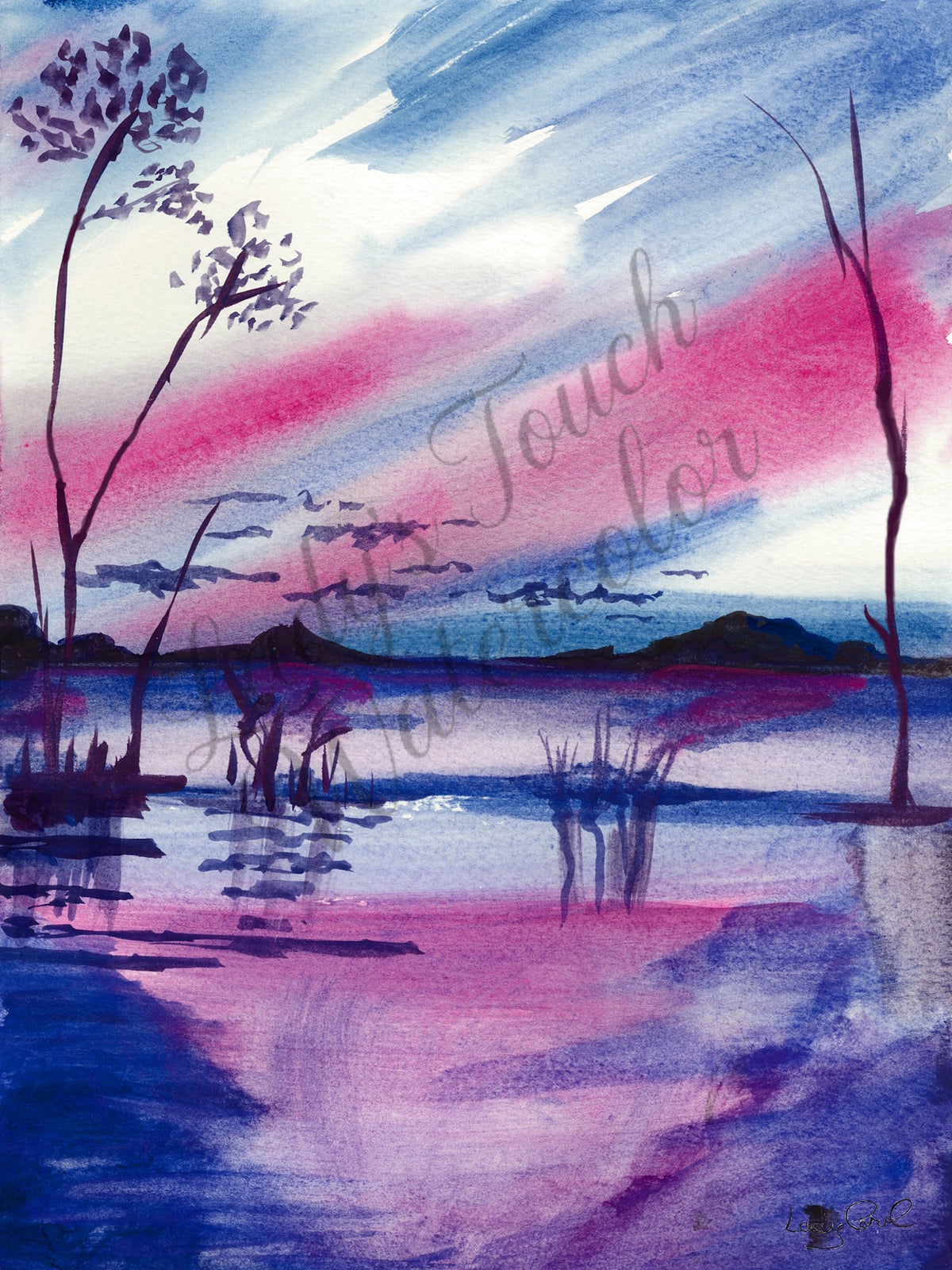 An Evening On The Lake 2 - Unframed Print