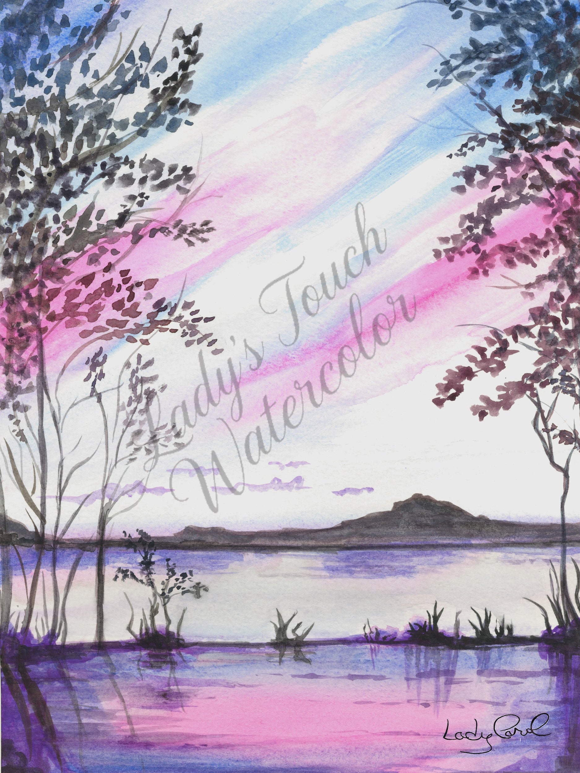 An Evening On The Lake - Unframed Print