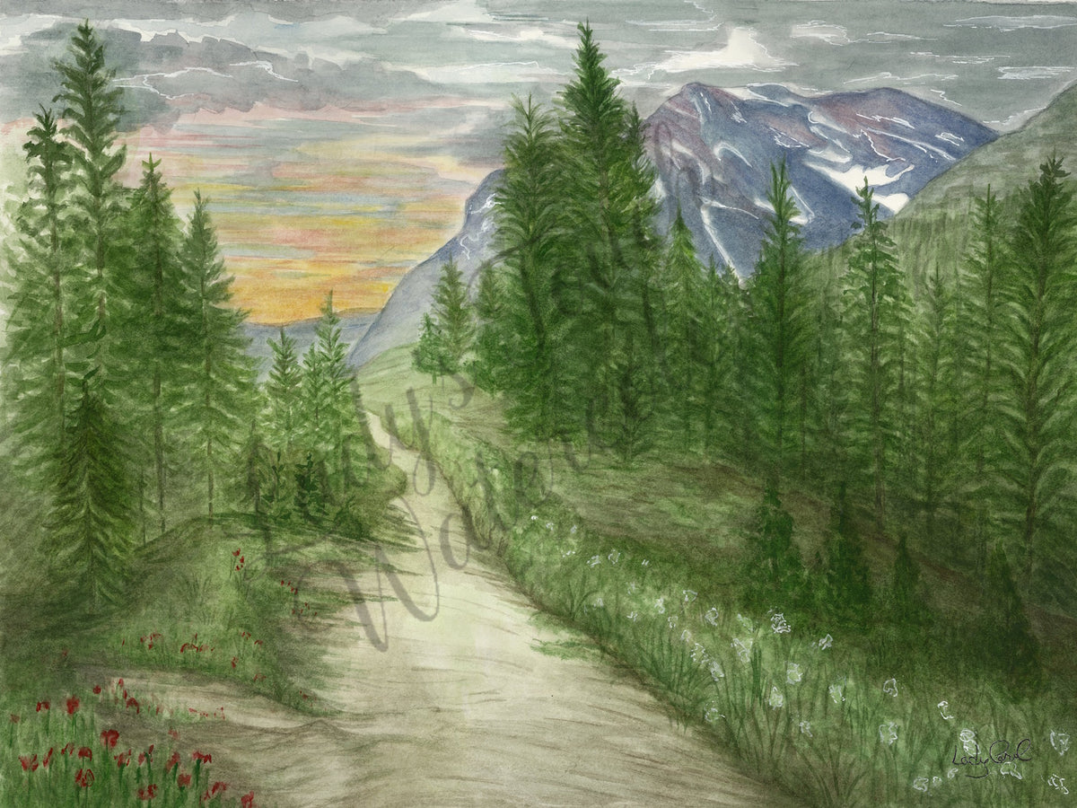 Just Over The Hill - Framed - Scenery