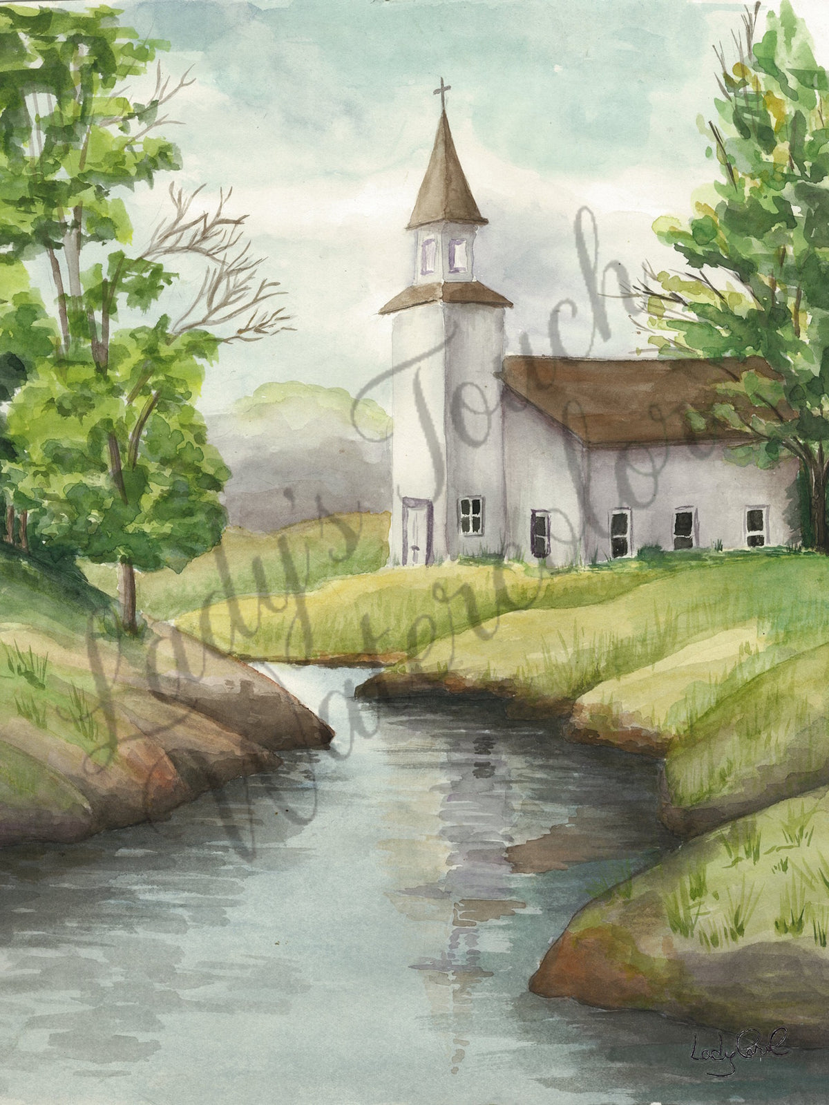 Puritan Meetinghouse - Framed - Scenery