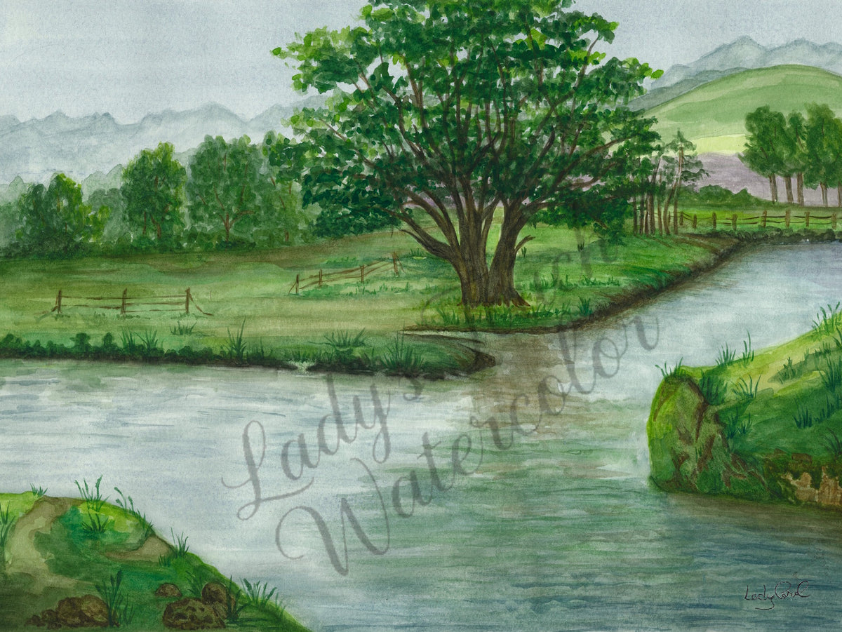 River At A Crossroads - Unframed Print