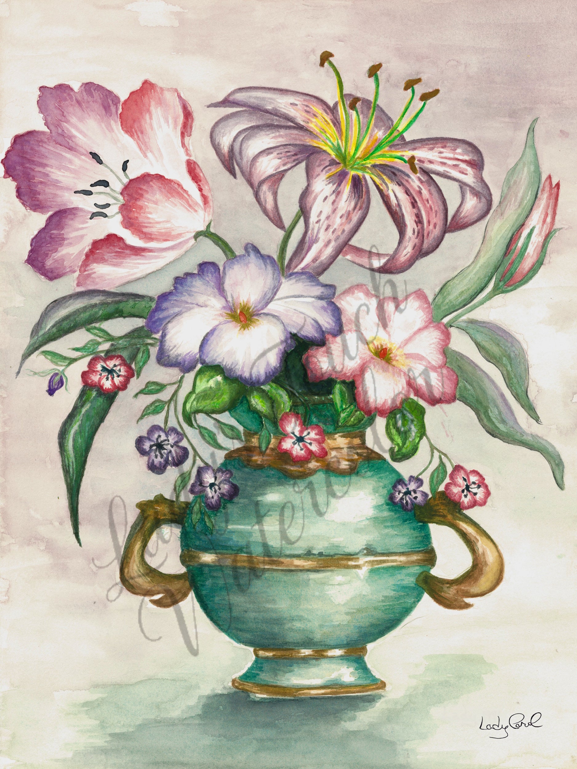 Star Lily - Framed - Flowers